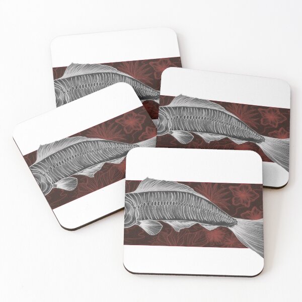 Item preview, Surreal Fish and Flowers Illustration – Black and Red  designed and sold by Arys-ilu.
