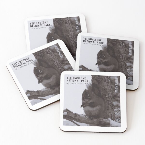 Item preview, Winter Squirrel Foraging in Yellowstone Art designed and sold by Mundivagant Designs.