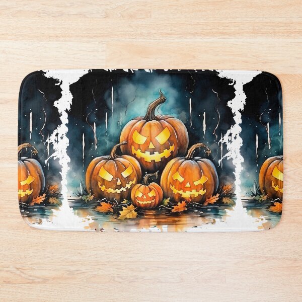 Item preview, Watercolor Spooky Pumpkins, Halloween designed and sold by ArtPixelHaven.