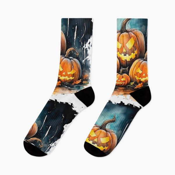 Item preview, Watercolor Spooky Pumpkins, Halloween designed and sold by ArtPixelHaven.