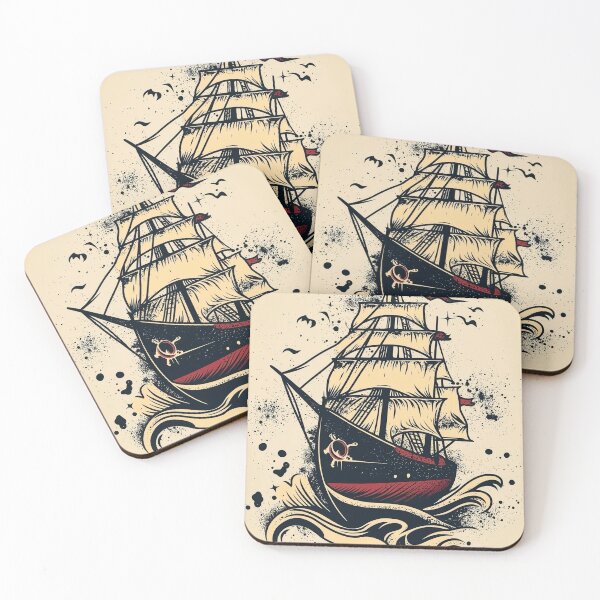 Item preview, Clipper Ship Tattoo designed and sold by MatrixTattoo.