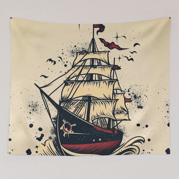 Item preview, Clipper Ship Tattoo designed and sold by MatrixTattoo.