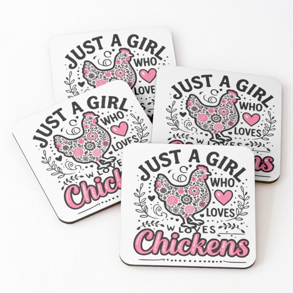 Item preview, Just A Girl Who Loves Chickens Farmer Women Chicken Girl designed and sold by SztylishDesigns.