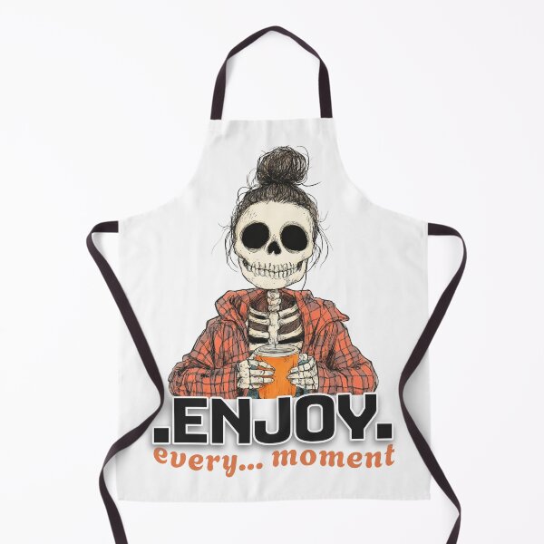 Item preview, Quirky Skeleton with Coffee and 'Enjoy Every Moment' Quote | Fun and Humorous Design designed and sold by CreativebyTKK.