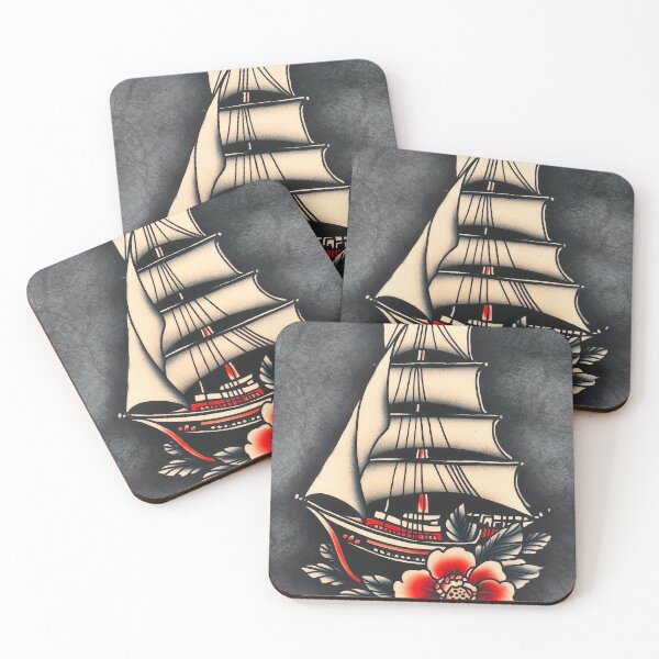 Item preview, Clipper Ship Tattoo designed and sold by MatrixTattoo.