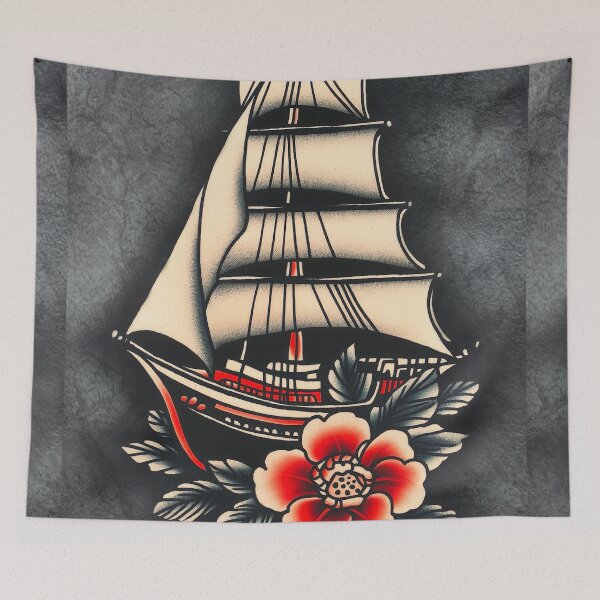 Item preview, Clipper Ship Tattoo designed and sold by MatrixTattoo.
