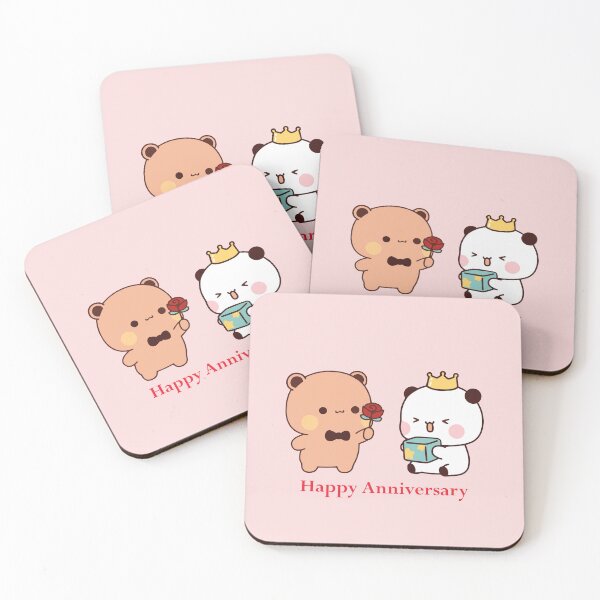Item preview, Saludo de aniversario con lindo oso y panda Bubu dudu designed and sold by FEBRICAST.