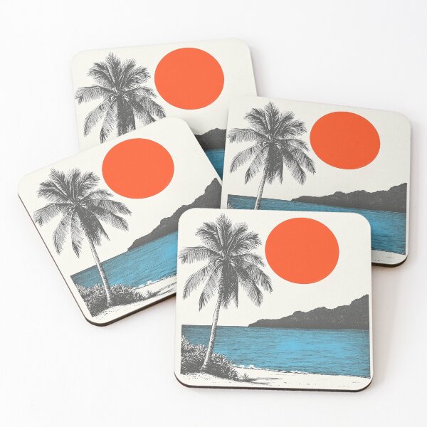 Item preview, Vintage illustration of a palm beach designed and sold by DariyaDell.