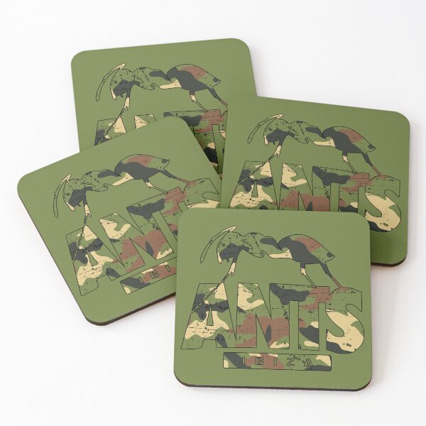Item preview, ANTS Ushuaïa Club IBIZA: MODEL 2 military green background (original HD DESIGN) designed and sold by LA FRENCH TOUCH.