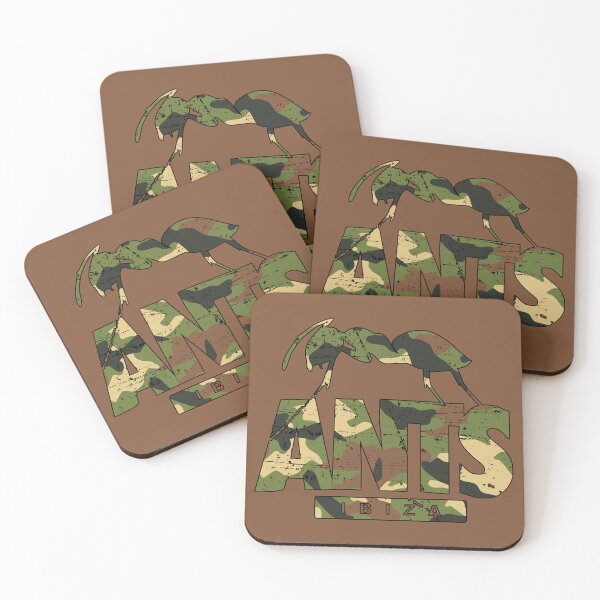 Item preview, ANTS Ushuaïa Club IBIZA: MODEL 3 military brown background (original HD DESIGN) designed and sold by LA FRENCH TOUCH.