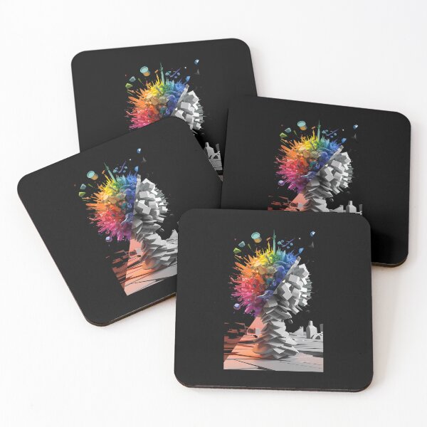 Item preview, Abstract Colorful Explosion Grayscale Geometric Modern Art Design designed and sold by janastefa.