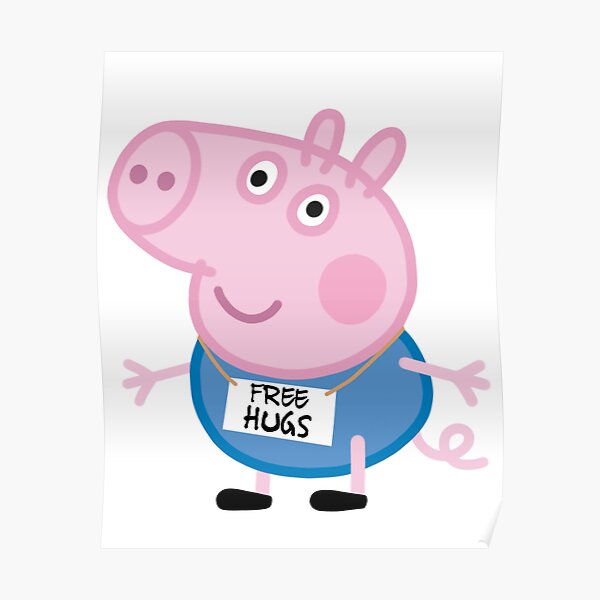 George Pig Posters Redbubble - roblox piggy george missing poster