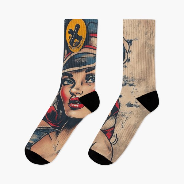 Item preview, Classic Pinup Girl Tattoo  designed and sold by MatrixTattoo.