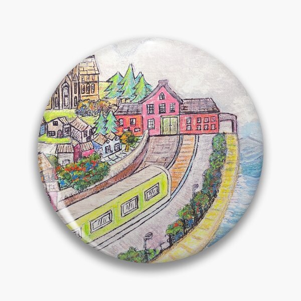 Item preview, Train Goes Along the Cobh Promenade designed and sold by TikabooTales.