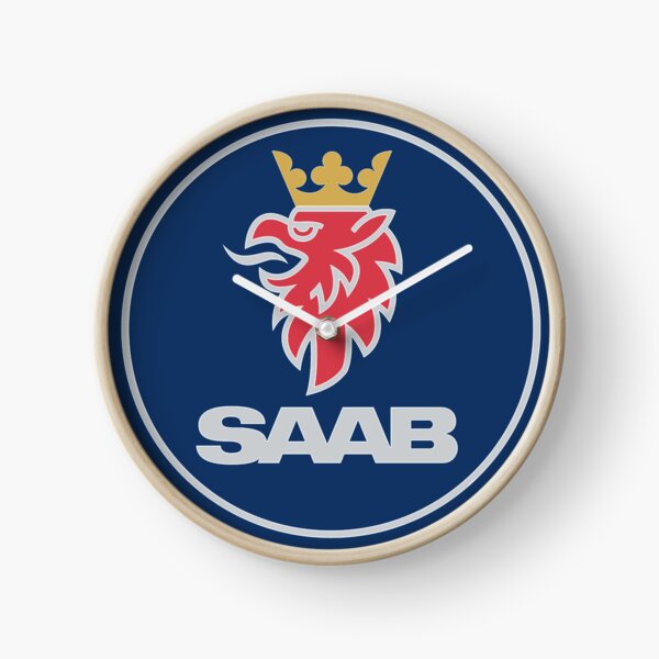 Saab Car Logo Clock