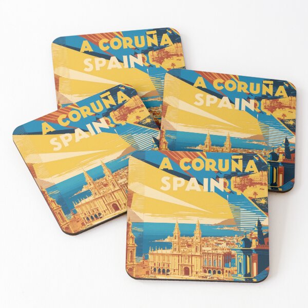 Item preview, A Coruña Spain Vintage Travel Tourism  designed and sold by TravelersGems.