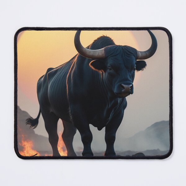 Item preview, A bull on fire, illuminated by the sun. designed and sold by domepicturez.