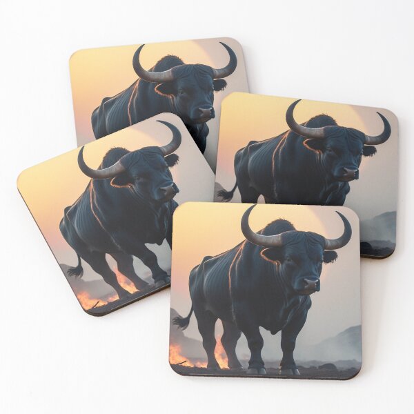 Item preview, A bull on fire, illuminated by the sun. designed and sold by domepicturez.
