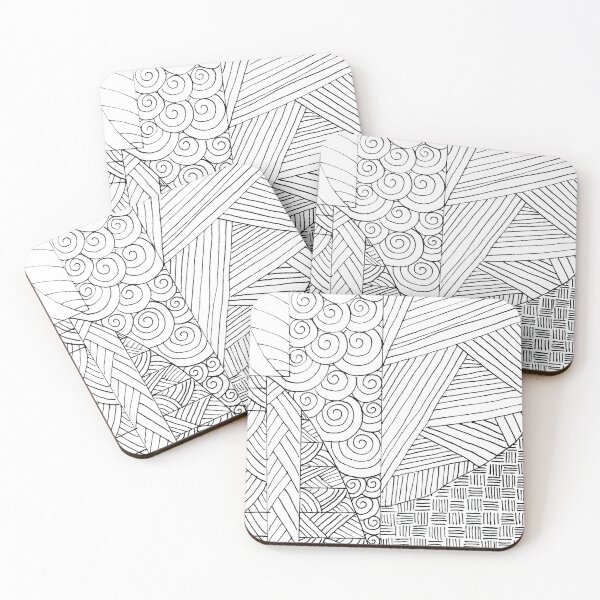 Item preview, Fine Liner Pattern Chaos Drawing I designed and sold by lynnbowersart.