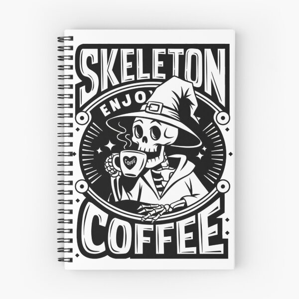 Item preview, skeleton enjoy coffee halloween designed and sold by DesignNadine.