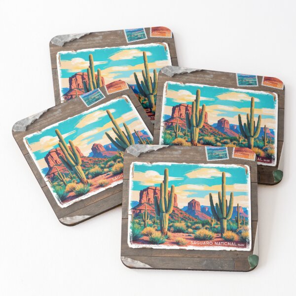 Item preview, Saguaro National Park Postcard Vintage Retro Travel designed and sold by TravelPostcardGems.