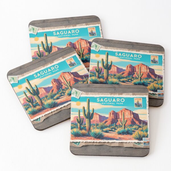 Item preview, Saguaro National Park Postcard Vintage Retro Travel designed and sold by TravelPostcardGems.