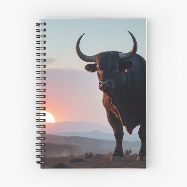 Item preview, A bull in a landscape, illuminated by the sun. designed and sold by domepicturez.