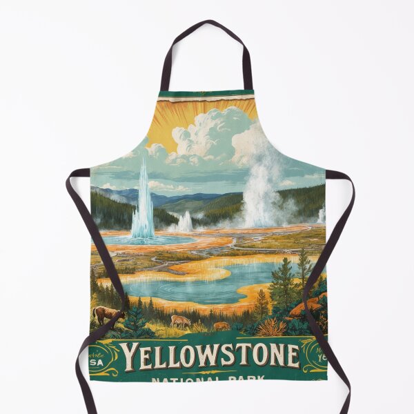 Item preview, Yellowstone National Park Postcard Vintage Retro Travel designed and sold by TravelPostcardGems.