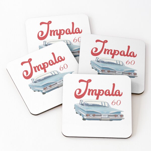 Item preview, 60 Impala shirt light blue car red logo designed and sold by cicadaadams.