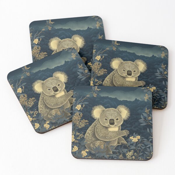 Item preview, Golden Koala in the Mystical Jungle designed and sold by ElysiArt.