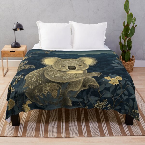 Item preview, Golden Koala in the Mystical Jungle designed and sold by ElysiArt.