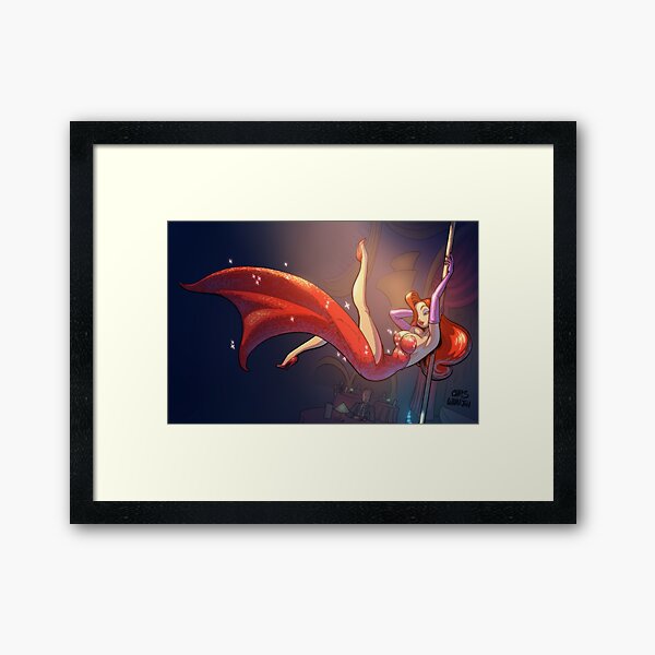 Jessica Poledancing Framed Art Print