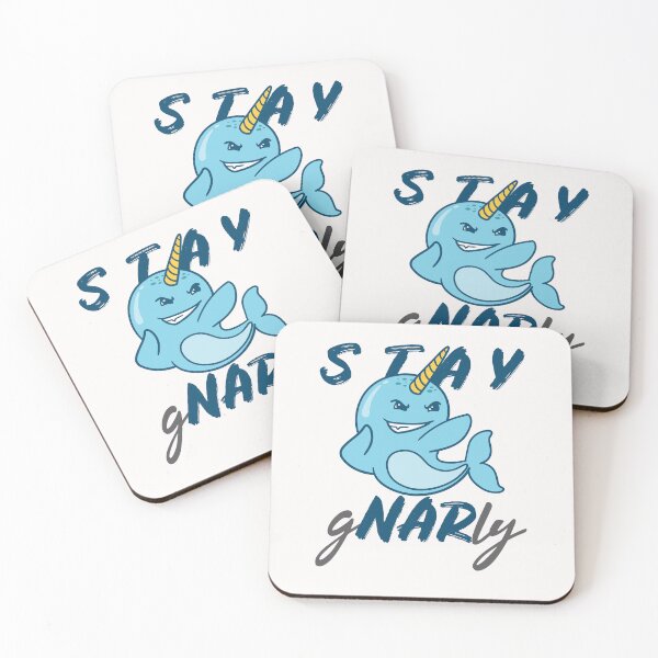 Item preview, Stay Gnarly Narwhal Surfer Quote designed and sold by jaygo.