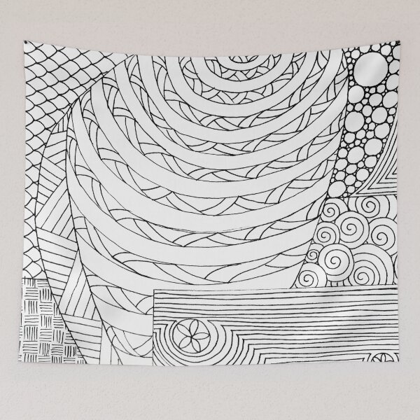 Item preview, Fine Liner Pattern Chaos Drawing II designed and sold by lynnbowersart.