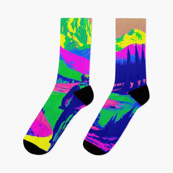 Artikelvorschau, Lebendiges MTB-Design mit Blick auf den Serene Lake entworfen und verkauft von GrizzlyCollective.