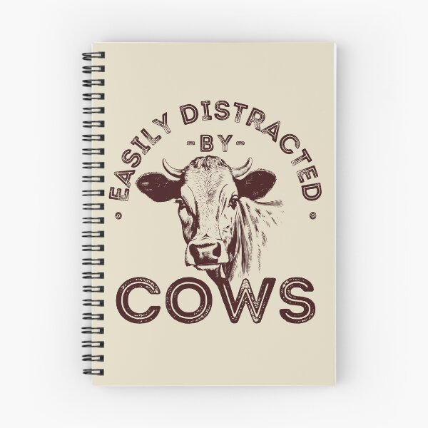 Item preview, Easily distracted by Cows, Vintage Cow Illustration designed and sold by lagunaklein.