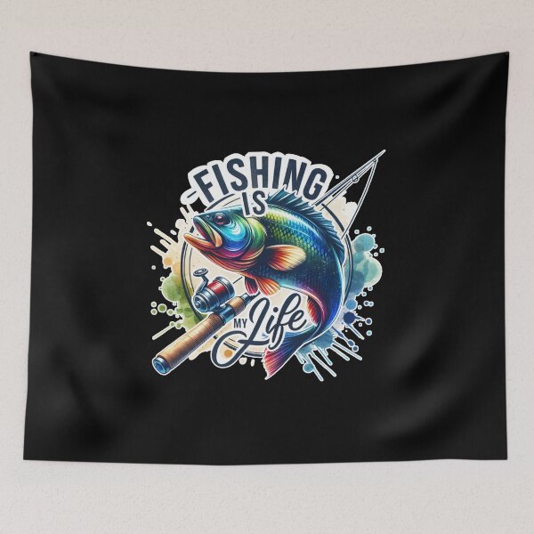 Item preview, "Fishing is My Life – Perfect Design for Anglers and Outdoor Lovers" designed and sold by artedigital99.