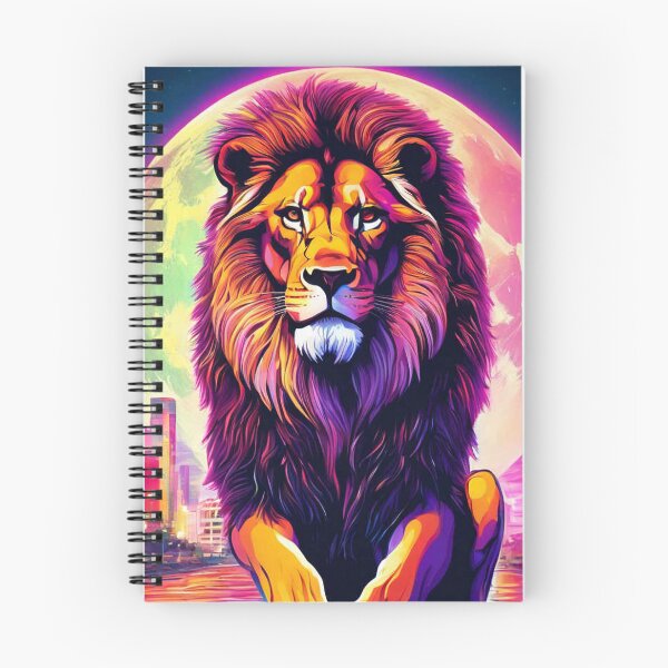 Item preview, A muscular lion in the city, illuminated by the moonlight. designed and sold by domepicturez.
