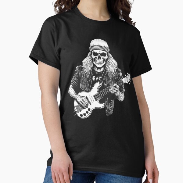 Rock 'n' Roll Skeleton – The Eternal Guitarist Classic T-Shirt