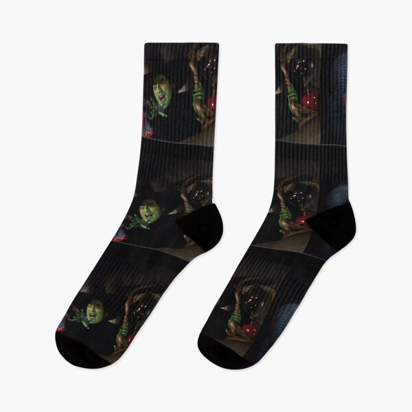 Item preview, colorized wiked  witch print wizard oz reworked monkey flying designed and sold by mystic lady vintage art and fashion designs.