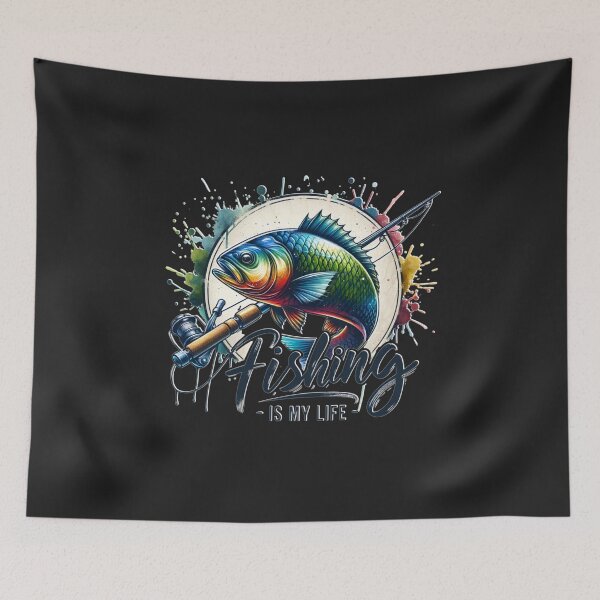 Item preview, "Fishing Enthusiast – 'Fishing is My Life' Design for Outdoor Lovers" designed and sold by artedigital99.