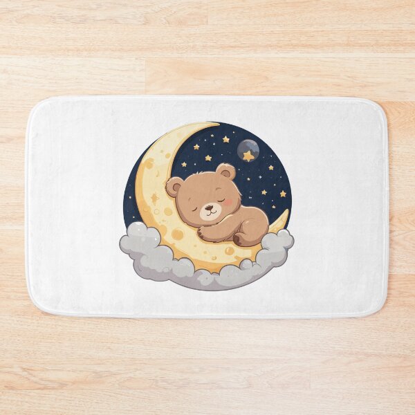 Item preview, Cute Bear Sleeping on the Moon designed and sold by MaateoDesign.