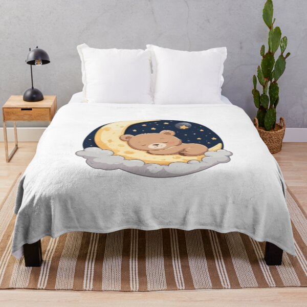 Item preview, Cute Bear Sleeping on the Moon designed and sold by MaateoDesign.