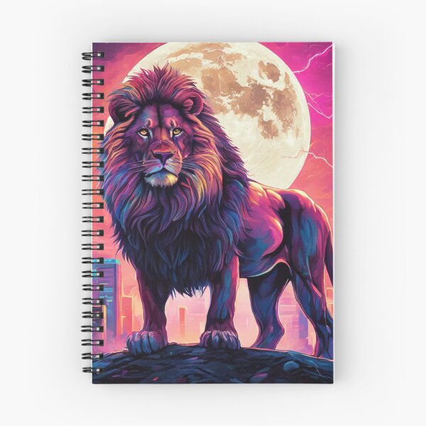 Item preview, A muscular lion on the outskirts of the city, illuminated by flashbulbs and moonlight. designed and sold by domepicturez.