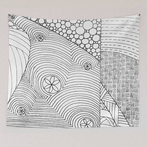 Item preview, Fine Liner Pattern Chaos Drawing III designed and sold by lynnbowersart.