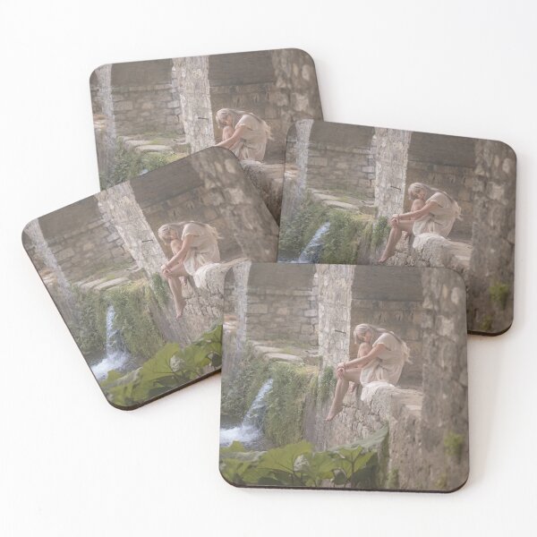 Item preview, Romantic girl in a fairy tale: under the ancient bridge designed and sold by claudiacontena.