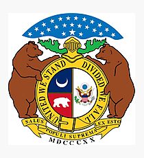 Missouri coat of arms Photographic Print