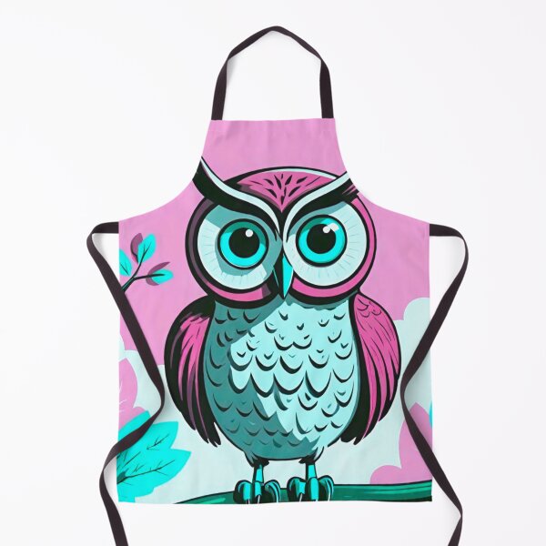 Aperçu de l'œuvre Illustration détaillée d'un hibou rose créée et vendue par GrizzlyCollective.
