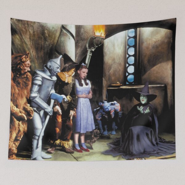 Item preview, dorothy tin man wizard oz witch colorized retro vintage era print melting witch designed and sold by mystic lady vintage art and fashion designs.