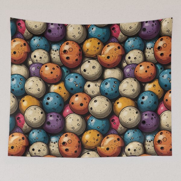 Item preview, Bowling Balls Pattern Alley Pins League designed and sold by Draculaura2009.